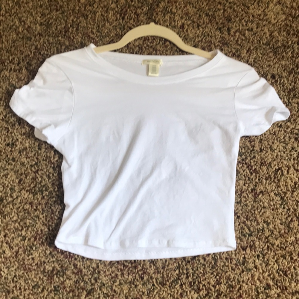 white crop top